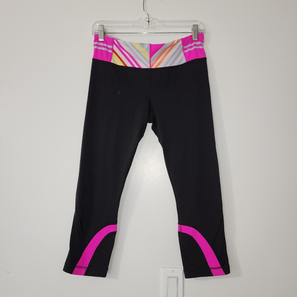 Lululemon black and pink leggings